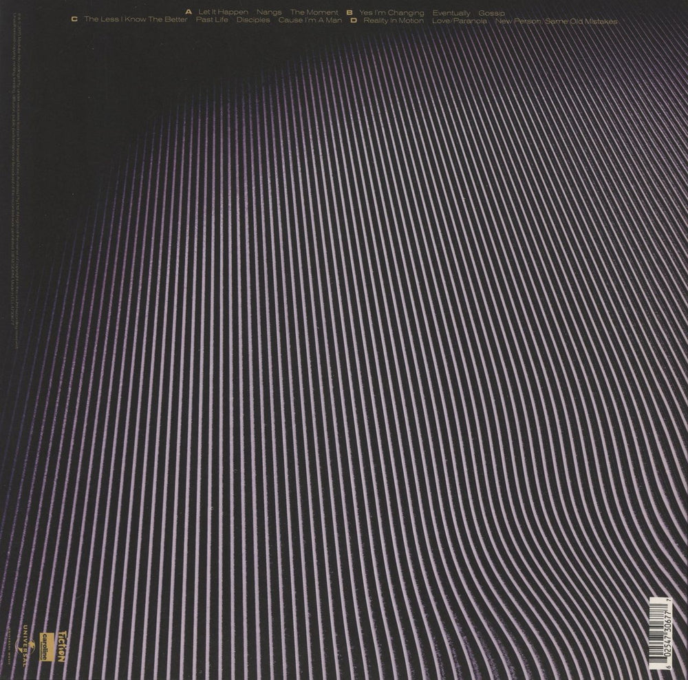 Tame Impala Currents UK 2-LP vinyl record set (Double LP Album) 602547306777