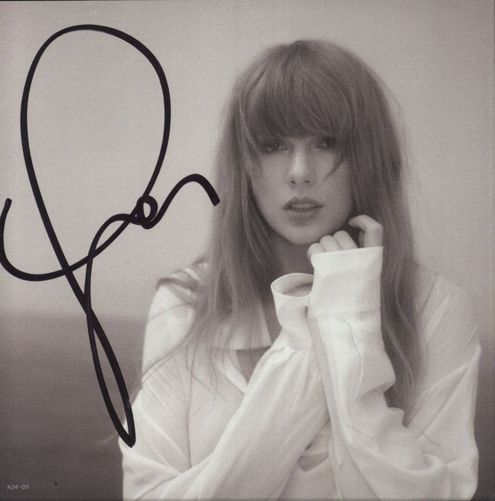 Taylor Swift The Tortured Poets Department - Ink Black Vinyl + Autographed Portrait Print UK 2-LP vinyl record set (Double LP Album) T502LTH856742