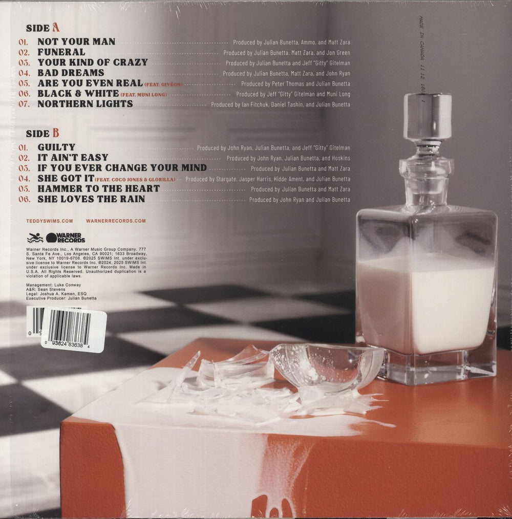 Teddy Swims I've Tried Everything But Therapy (Part 2) - Orange Sunset Splatter Vinyl UK vinyl LP album (LP record) 093624836384