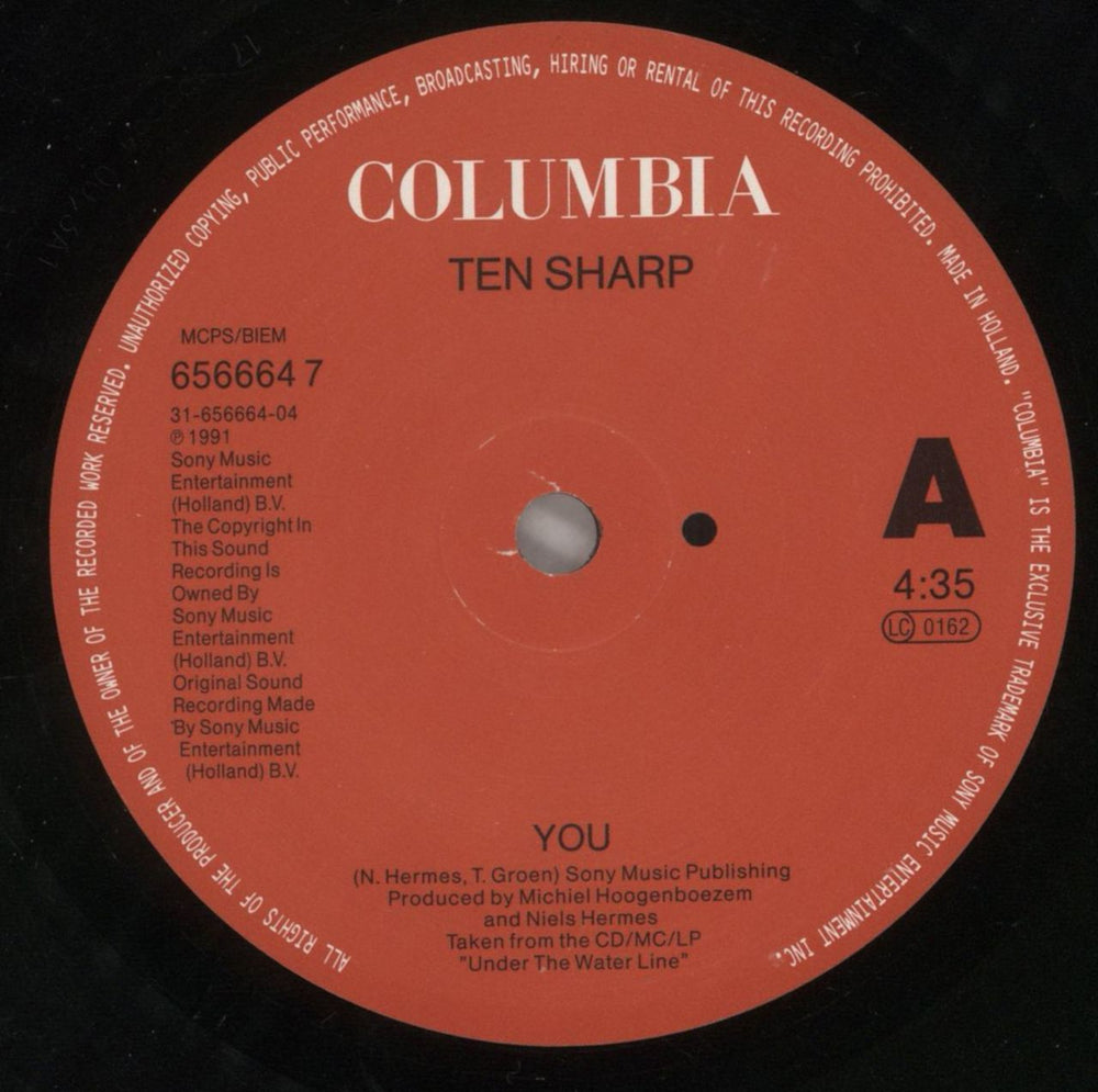 Ten Sharp You UK 7" vinyl single (7 inch record / 45) TEN07YO587512