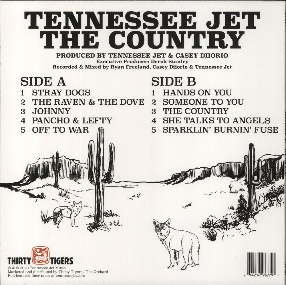 Tennessee Jet The Country - White Smoke in Clear Vinyl US vinyl LP album (LP record) 644216967797