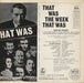 That Was The Week That Was That Was The Week That Was UK vinyl LP album (LP record)