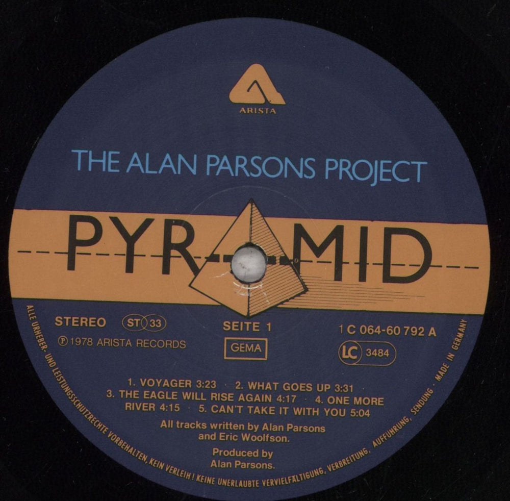 The Alan Parsons Project Pyramid - Shrink German vinyl LP album (LP record) TPPLPPY847309