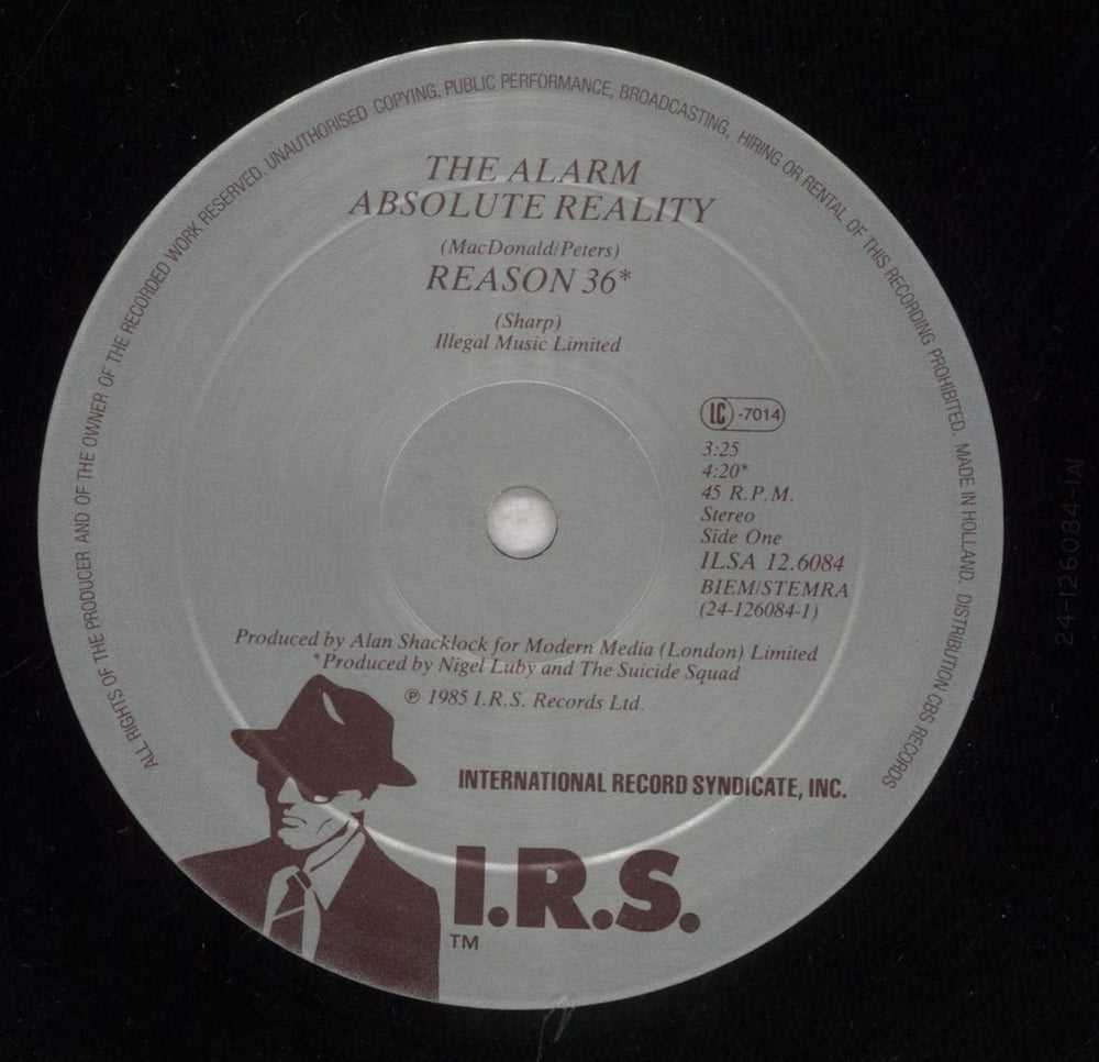 The Alarm Absolute Reality Dutch 12" vinyl single (12 inch record / Maxi-single) ALA12AB527318