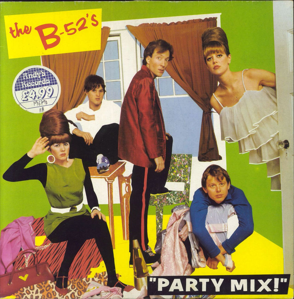 The B-52's Party Mix - Blue labels UK vinyl LP album (LP record) IPM1001