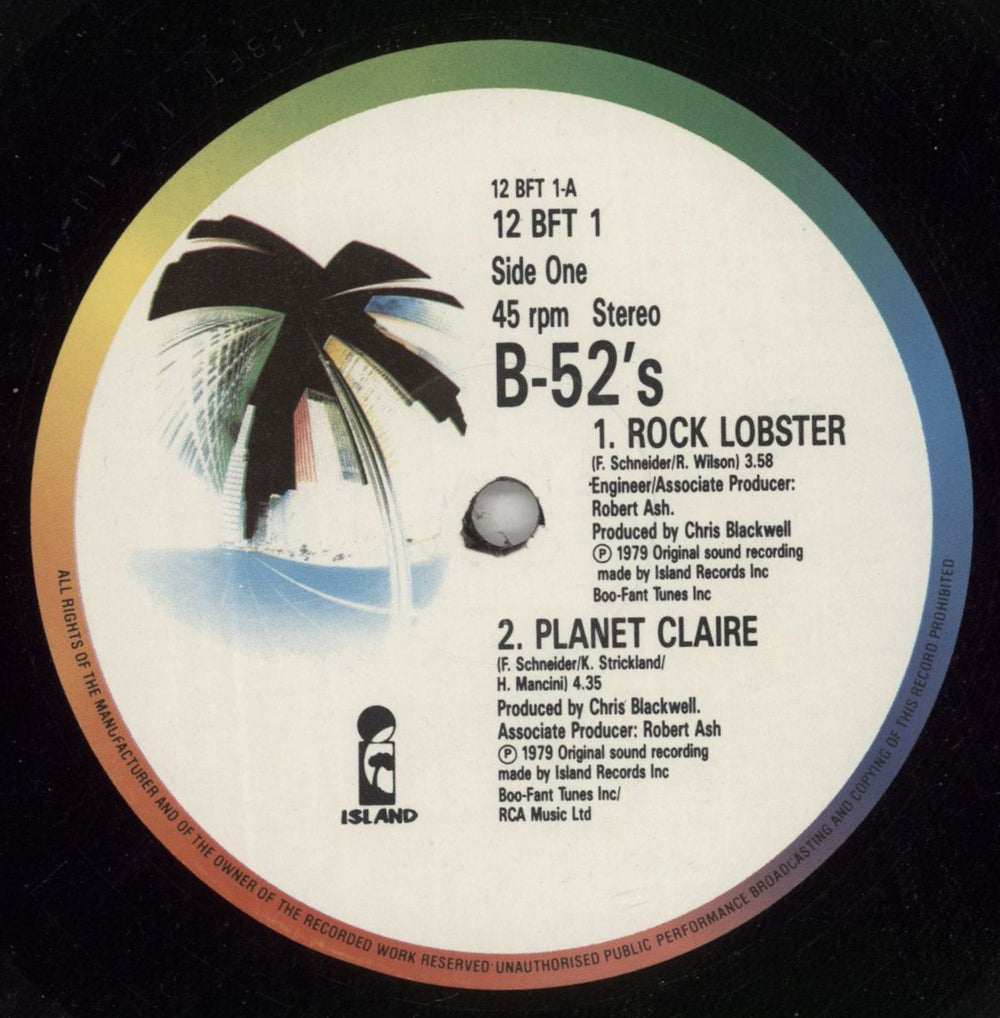 The B-52's Rock Lobster UK 12" vinyl single (12 inch record / Maxi-single) B5212RO102343
