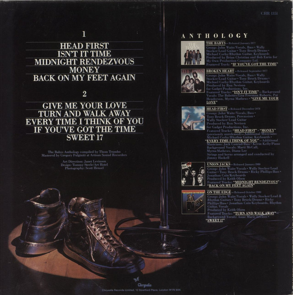 The Babys Anthology UK vinyl LP album (LP record)