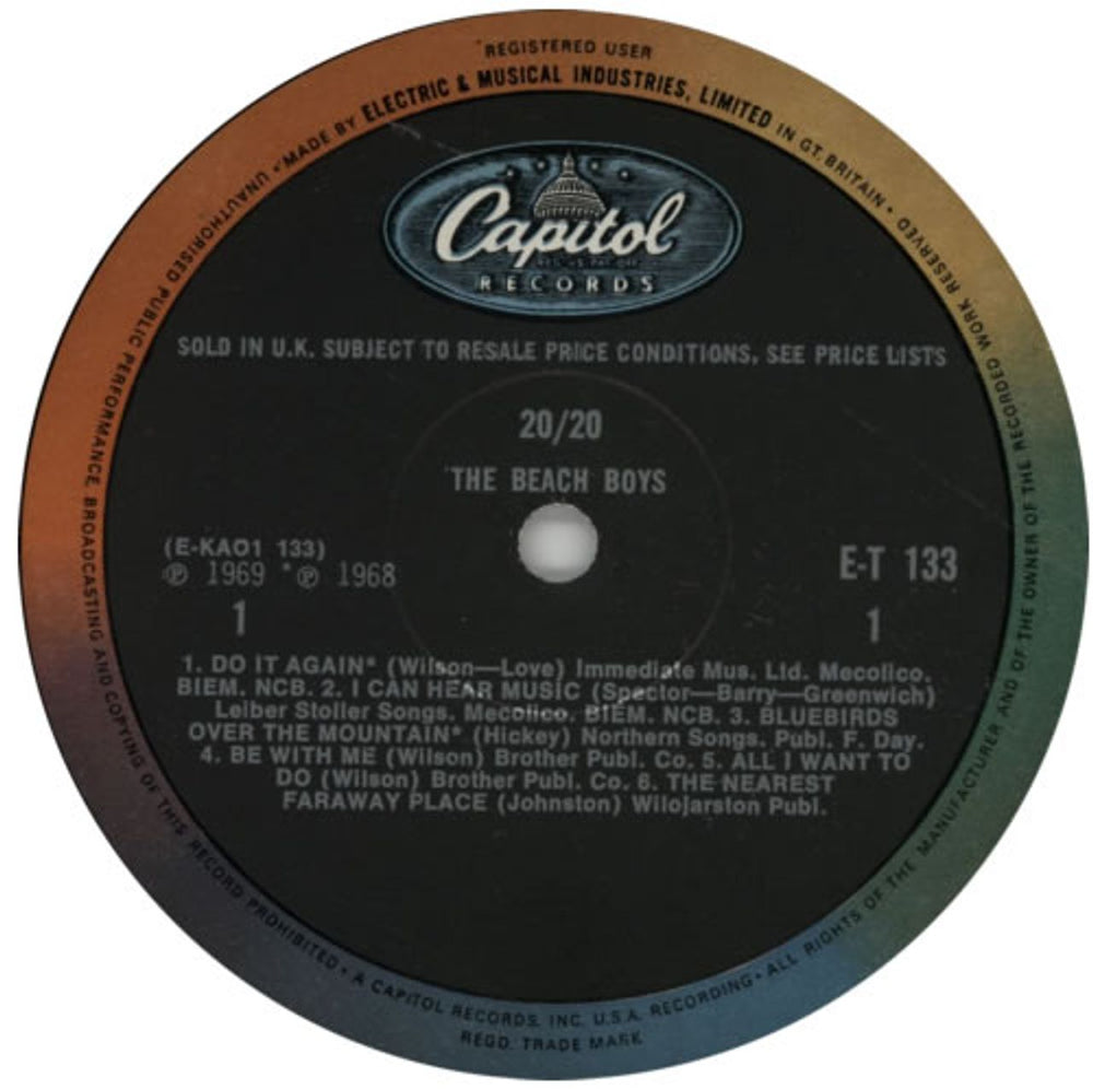 The Beach Boys 20/20 - Twenty Twenty UK vinyl LP album (LP record) BBOLPTW210977