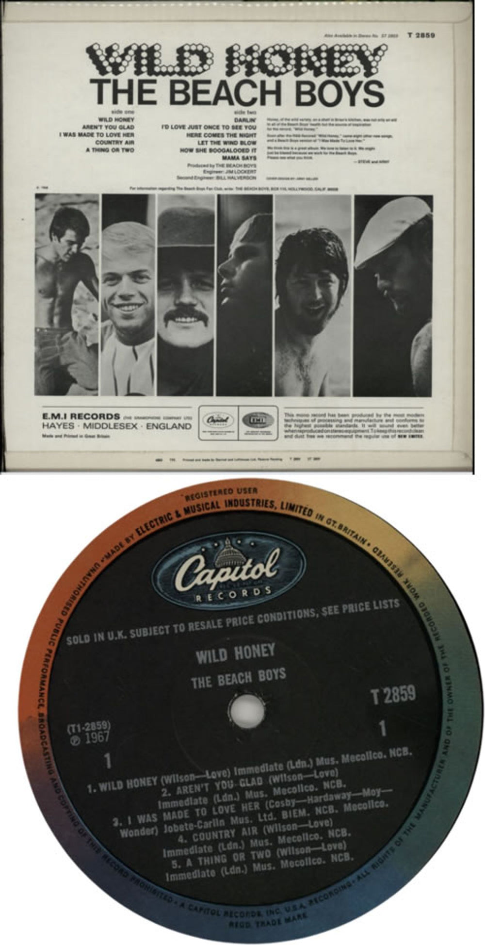 The Beach Boys Wild Honey UK vinyl LP album (LP record) BBOLPWI604100