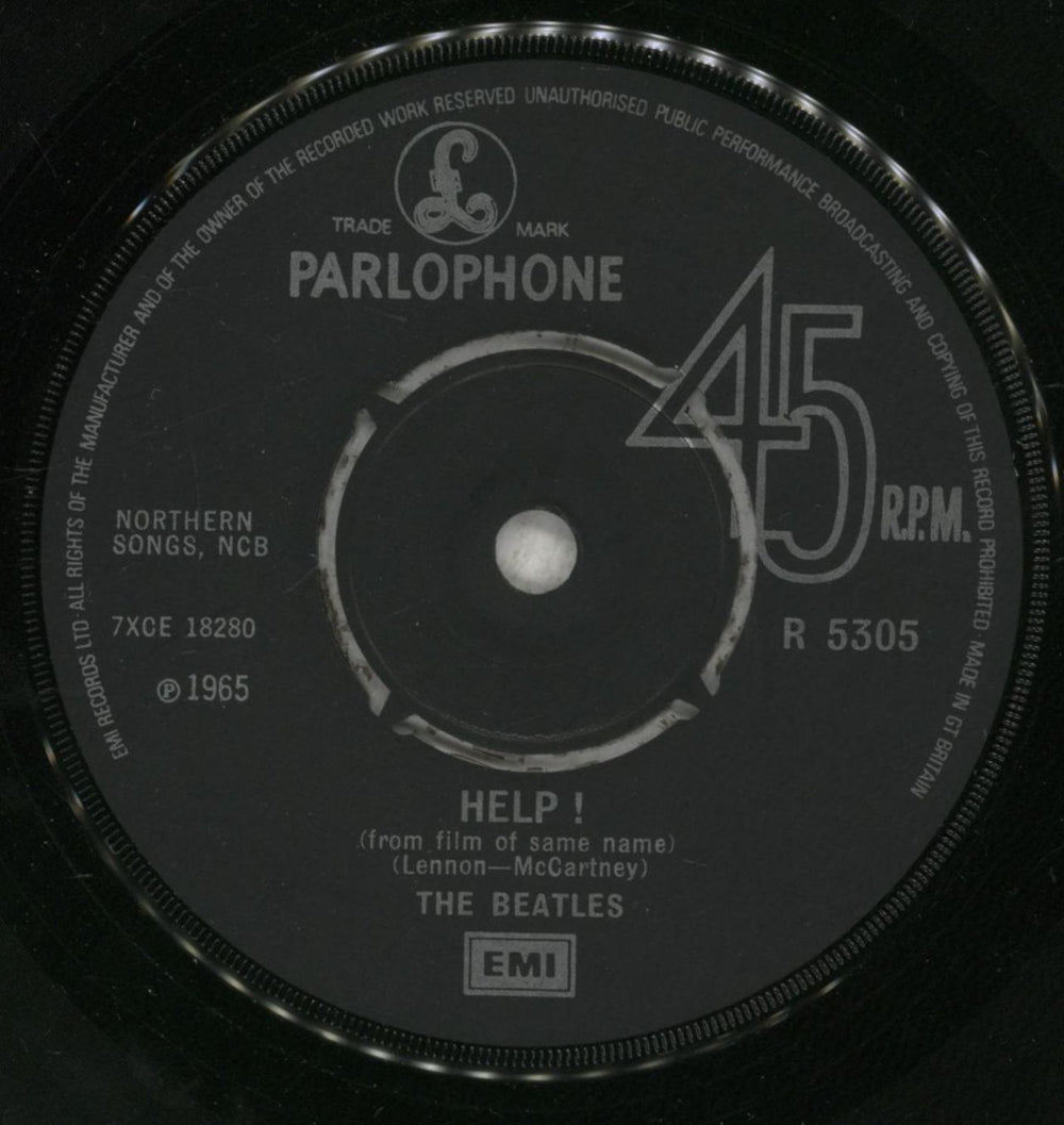The Beatles Help - 1976 UK 7" vinyl single (7 inch record / 45) BTL07HE183422