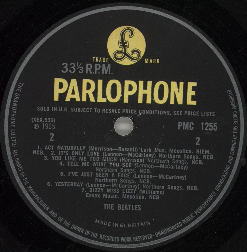 The Beatles Help! - 1st (D) - EX UK vinyl LP album (LP record)