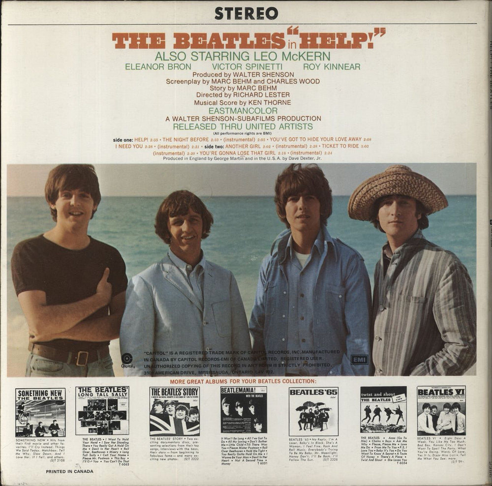 The Beatles Help! - '70s Purple Label US vinyl LP album (LP record)