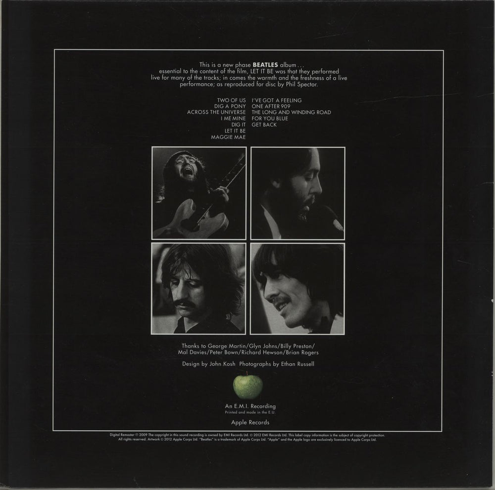 The Beatles Let It Be - 180 Gram Vinyl UK vinyl LP album (LP record)