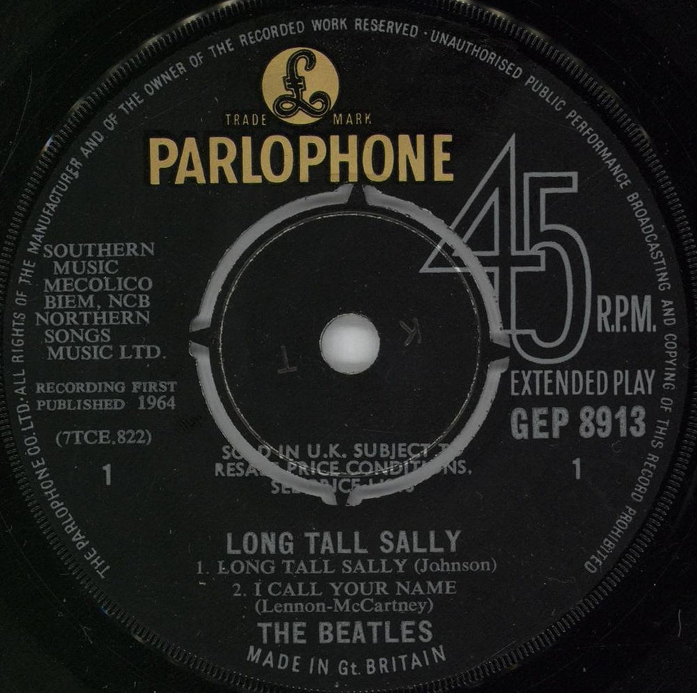 The Beatles Long Tall Sally EP - 1st UK 7" vinyl single (7 inch record / 45) BTL07LO62072