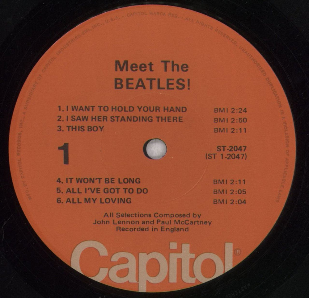 The Beatles Meet The Beatles - Orange Label US vinyl LP album (LP record) BTLLPME306017