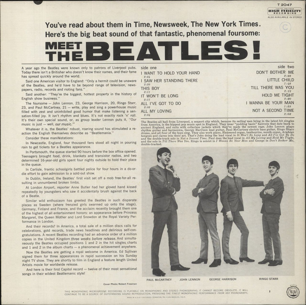 The Beatles Meet The Beatles US vinyl LP album (LP record)