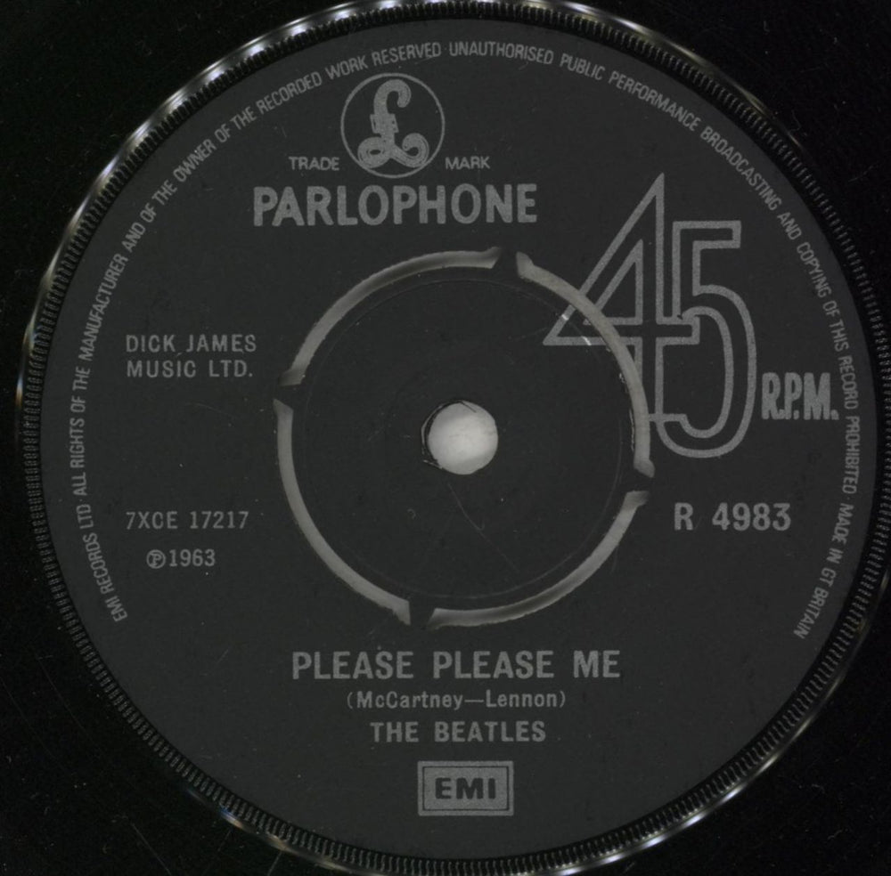 The Beatles Please Please Me - 1976 UK 7" vinyl single (7 inch record / 45) BTL07PL331715