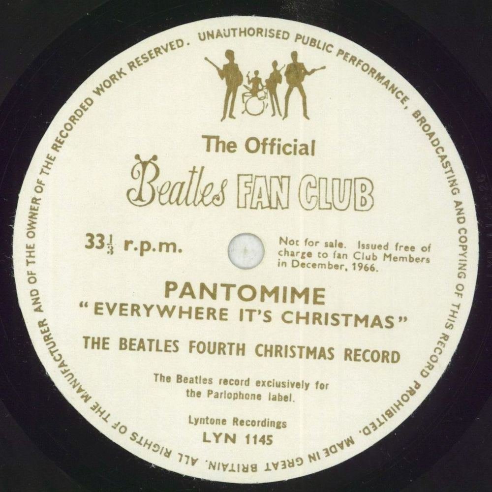 The Beatles The Beatles Fourth Christmas Record - P/S UK 7" vinyl single (7 inch record / 45) BTL07TH66323