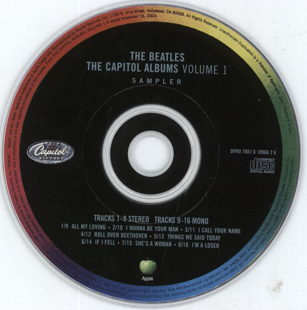 The Beatles The Capitol Albums - Volume 1 Sampler US Promo CD album (CDLP) BTLCDTH311020