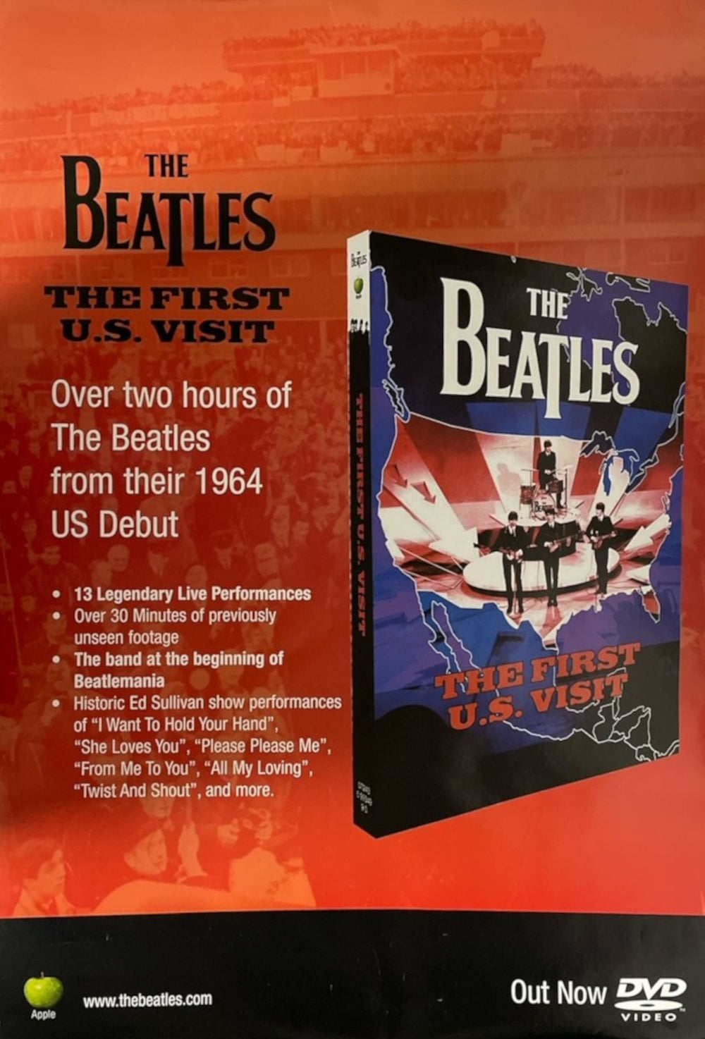 The Beatles The First U.S. Visit UK Promo poster POSTER