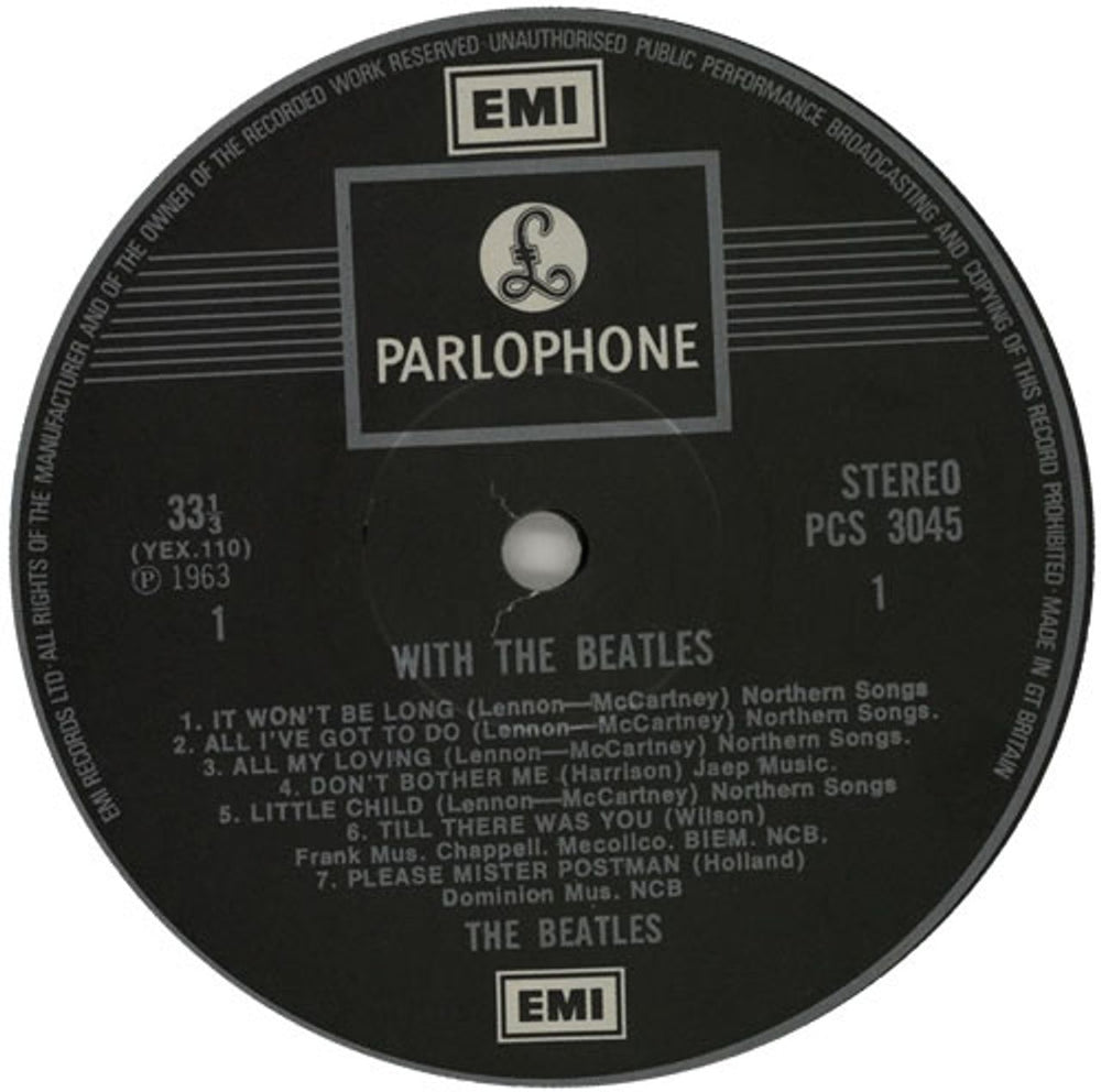 The Beatles With The Beatles - EMI - Fr Lam - EX UK vinyl LP album (LP record) BTLLPWI461725