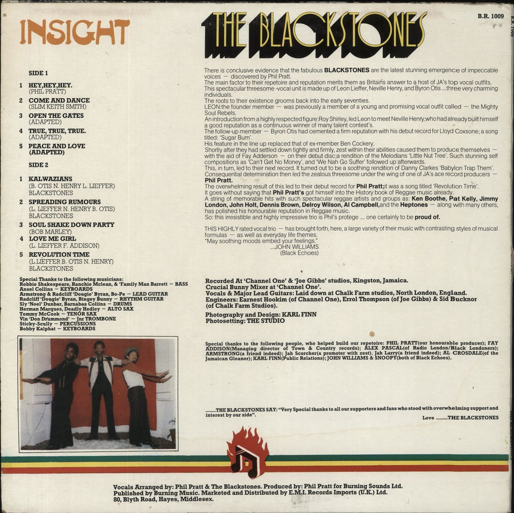 The Black Stones Insight UK 7" vinyl single (7 inch record / 45)