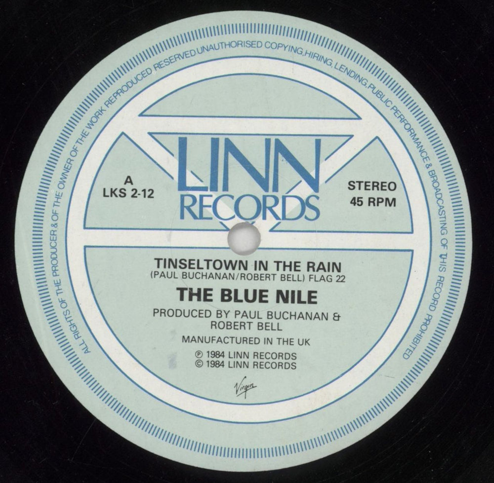 The Blue Nile Tinseltown In The Rain - 1st UK 12" vinyl single (12 inch record / Maxi-single) NIL12TI108799