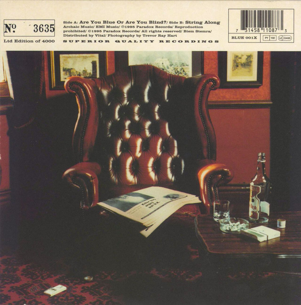 The Bluetones Are You Blue Or Are You Blind - numbered sleeve UK 7" vinyl single (7 inch record / 45) 731458110873