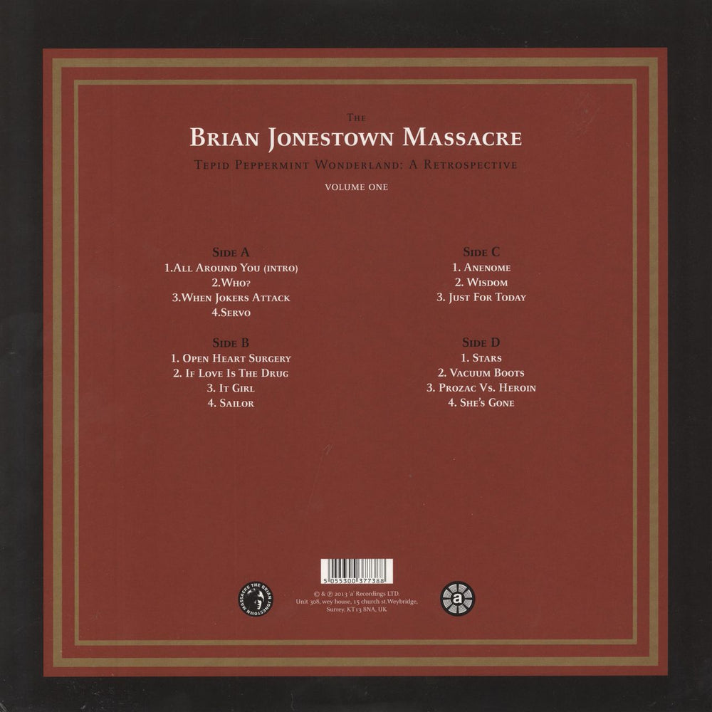 The Brian Jonestown Massacre Tepid Peppermint Wonderland: A Retrospective (Volume One) UK 2-LP vinyl record set (Double LP Album) 5055300377388