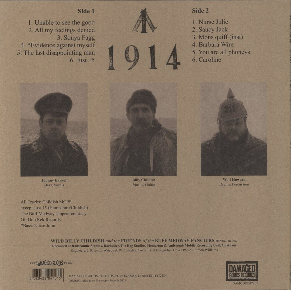 The Buff Medways 1914 - Nineteen Fourteen UK vinyl LP album (LP record) 5020422047815