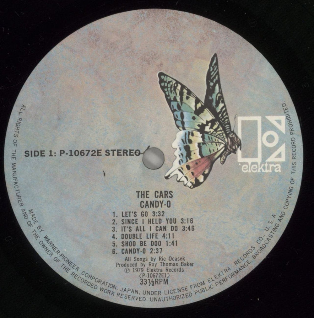 The Cars Candy-o Japanese vinyl LP album (LP record) C-RLPCA877430