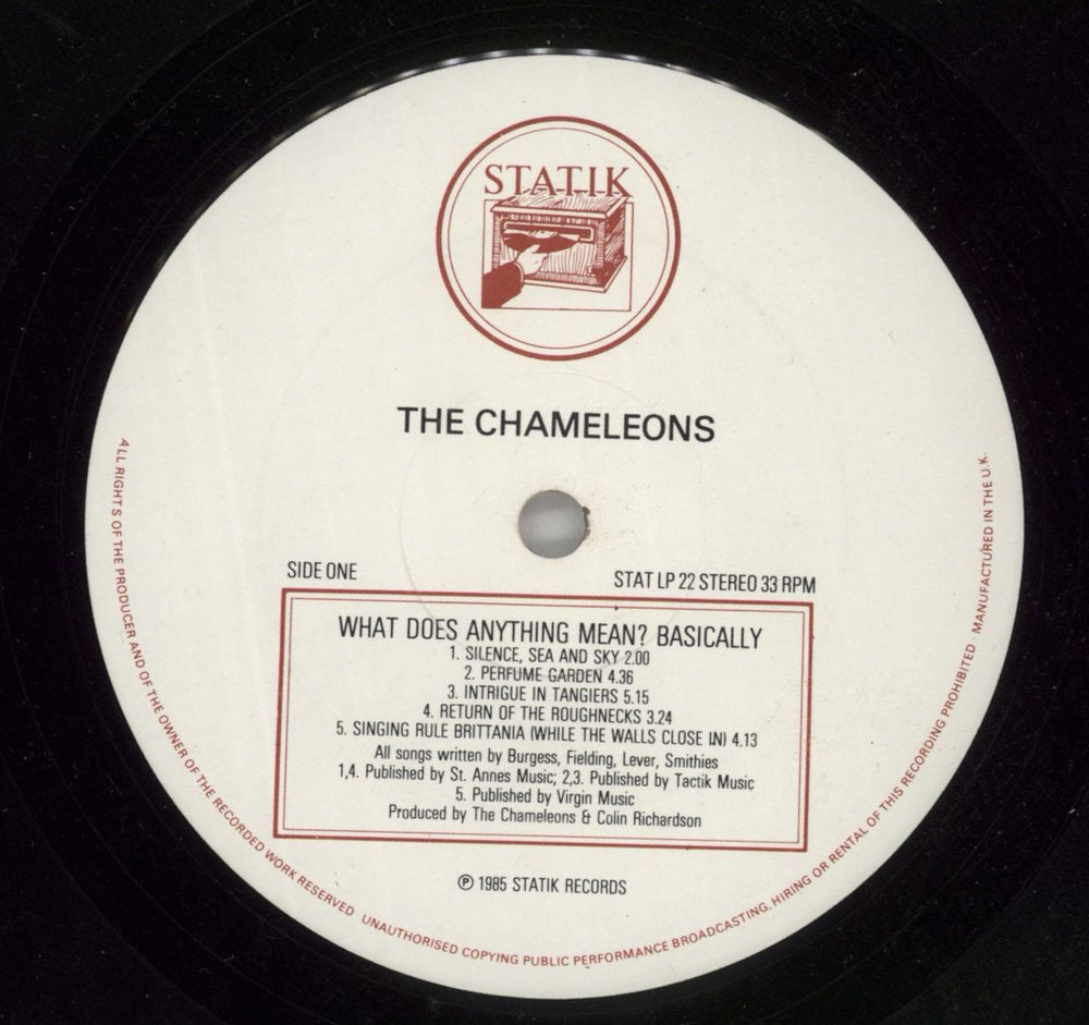 The Chameleons What Does Anything Mean? Basically - EX UK vinyl LP album (LP record) CMLLPWH575187