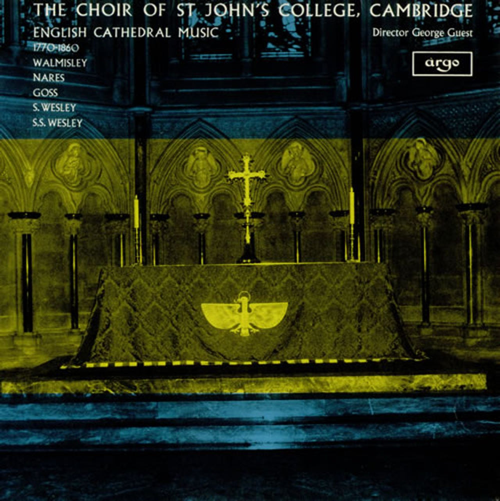 The Choir Of St. John's College, Cambridge English Cathedral Music 1770 - 1860 UK vinyl LP album (LP record) ZRG5406