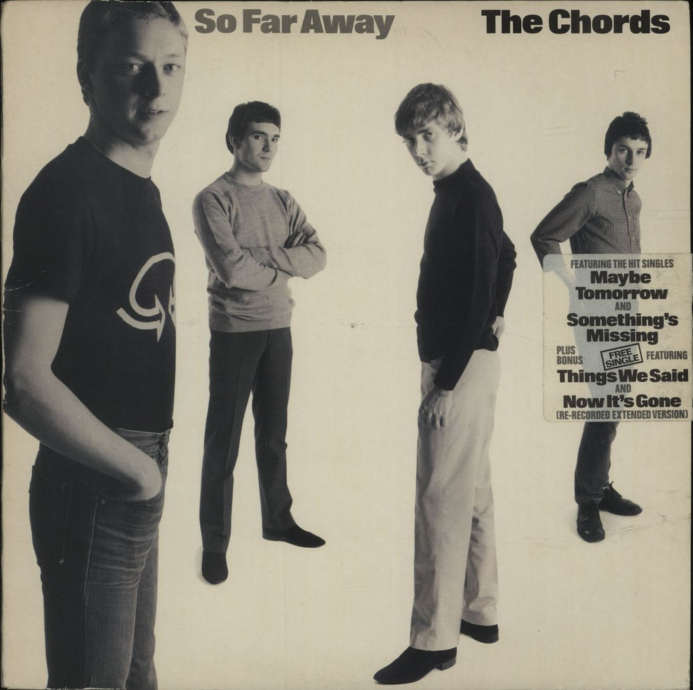 The Chords So Far Away - Stickered sleeve UK vinyl LP album (LP record) POLS1019