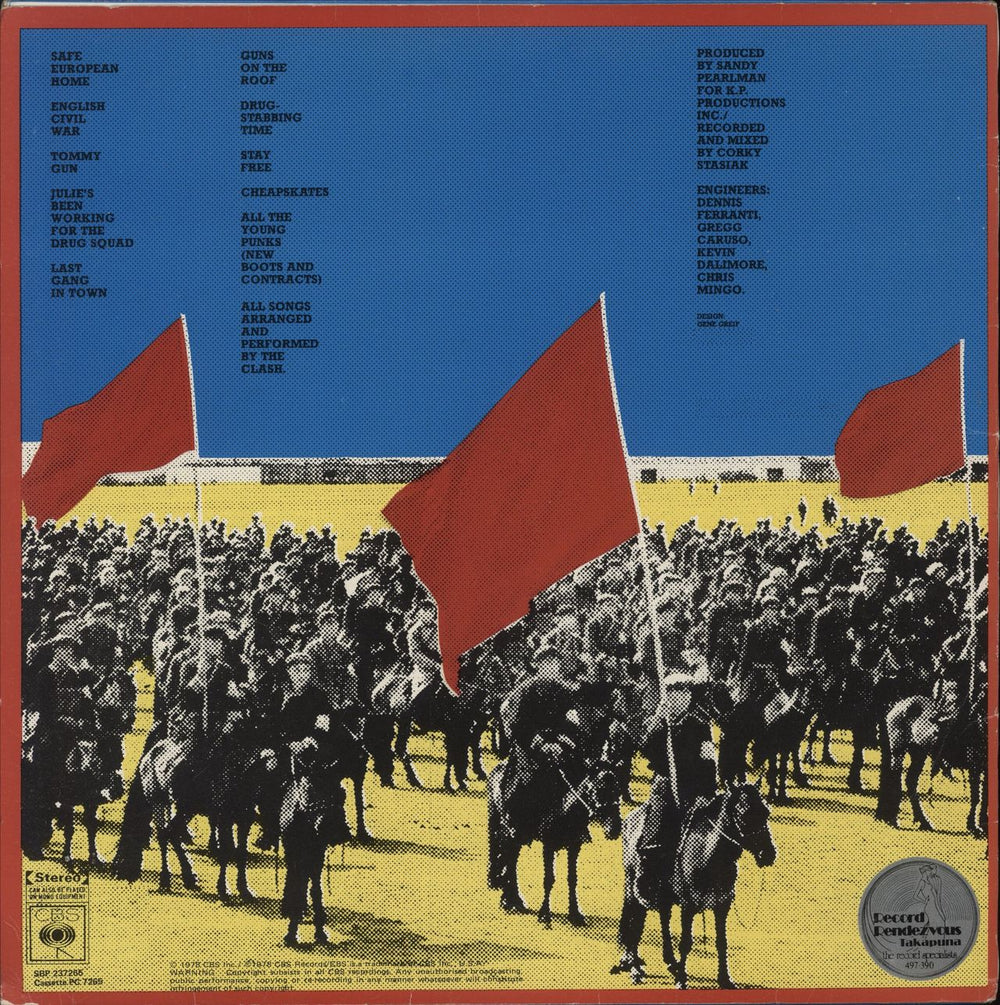 The Clash Give 'Em Enough Rope New Zealand vinyl LP album (LP record)