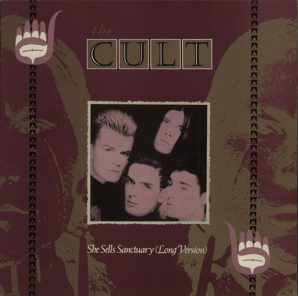 The Cult She Sells Sanctuary (Long Version) UK 12" vinyl single (12 inch record / Maxi-single) BEG135T