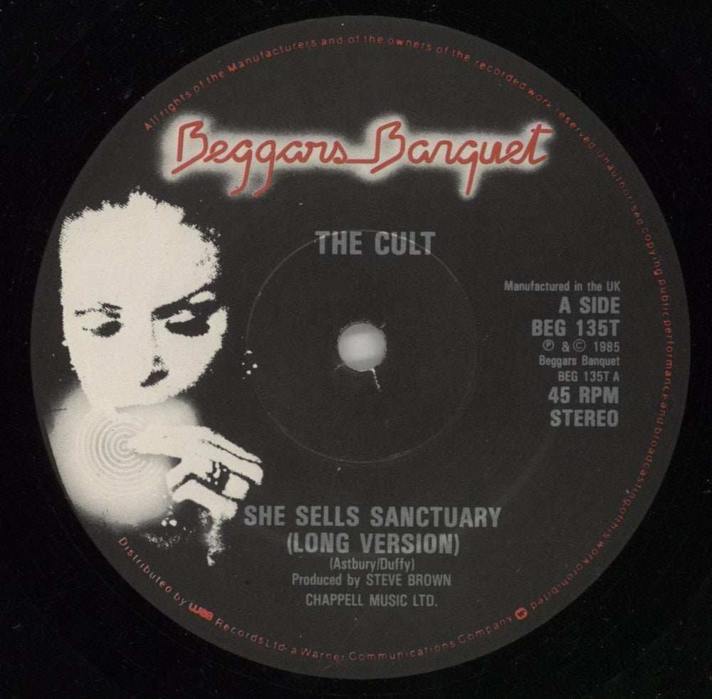 The Cult She Sells Sanctuary (Long Version) UK 12" vinyl single (12 inch record / Maxi-single) CLT12SH50911