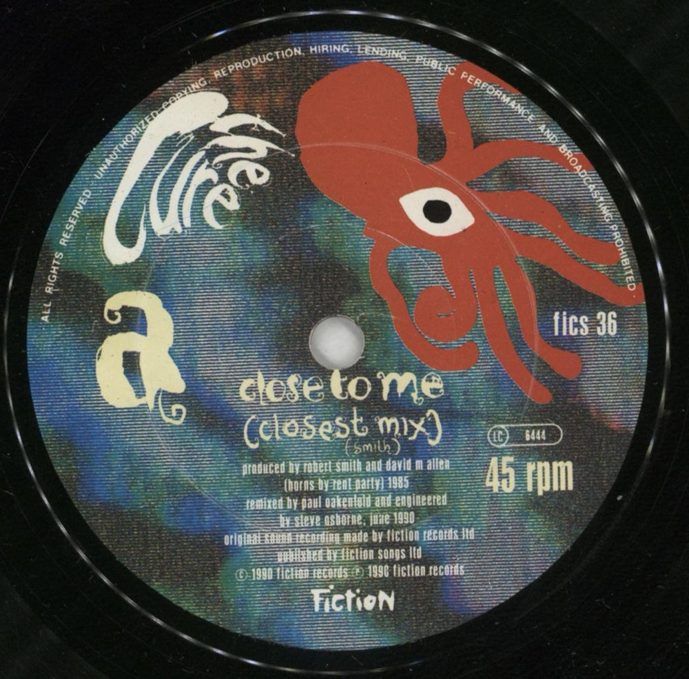 The Cure Close To Me (Closest Mix) - Solid UK 7" vinyl single (7 inch record / 45) CUR07CL61693