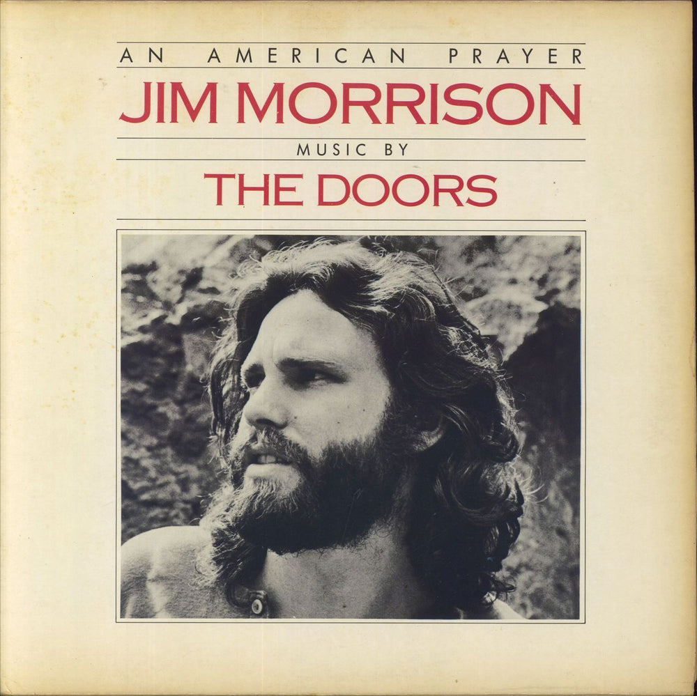 The Doors An American Prayer + Booklet - EX UK vinyl LP album (LP record) K52111