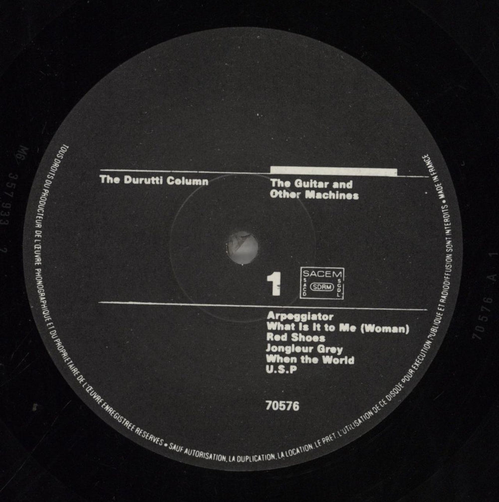 The Durutti Column The Guitar And Other Machines French Promo vinyl LP album (LP record) DTILPTH857875