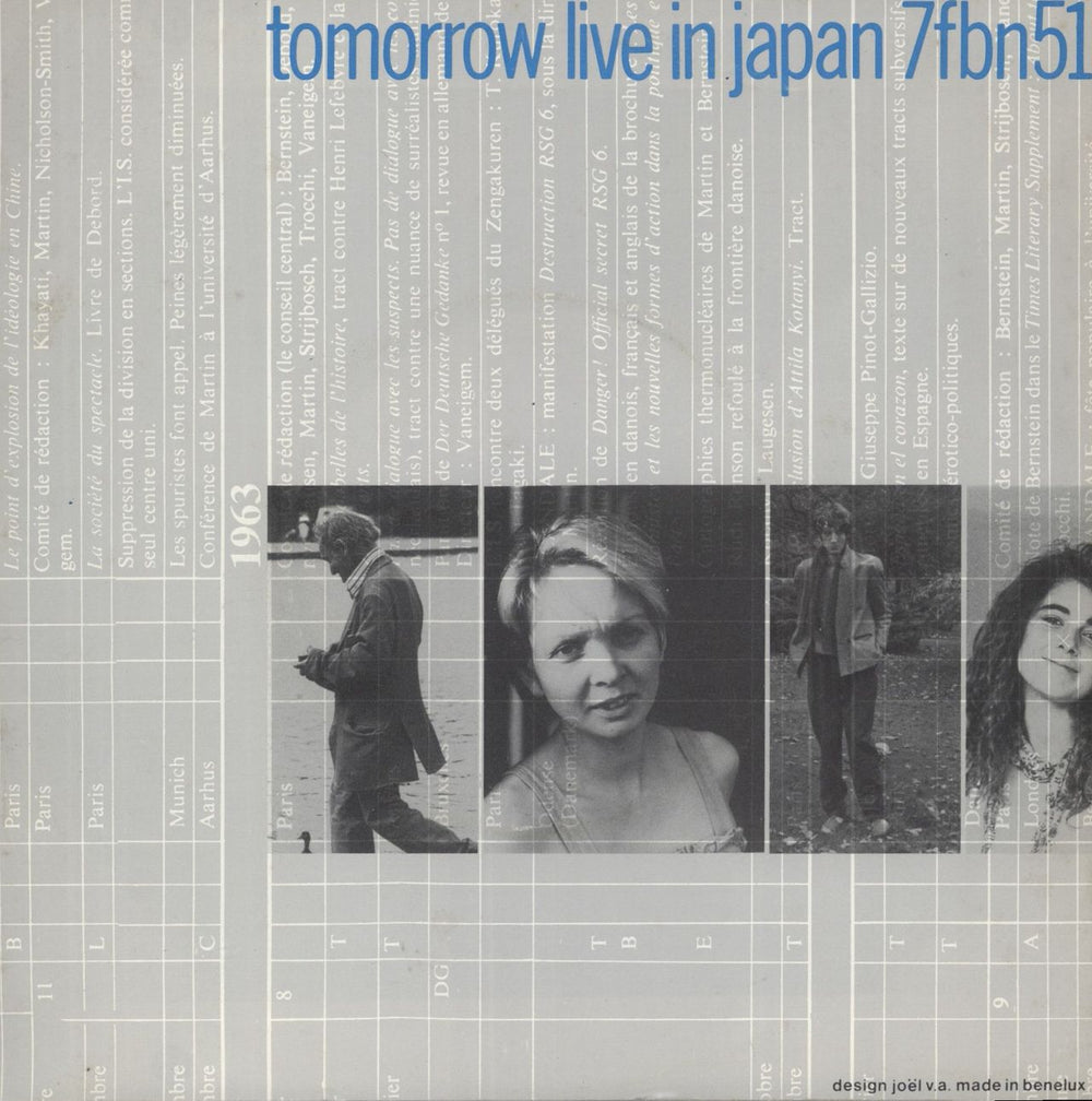 The Durutti Column Tomorrow Belgian 7" vinyl single (7 inch record / 45)