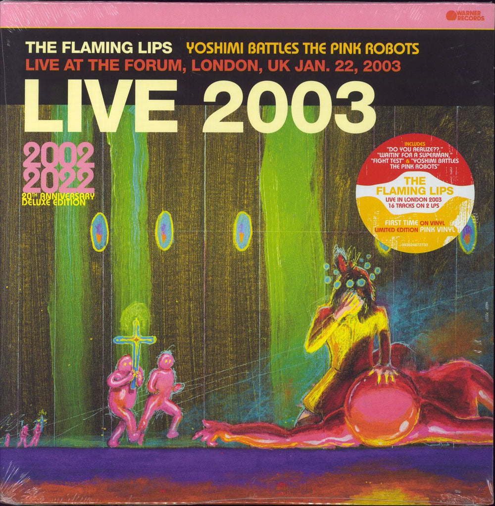 The Flaming Lips Live 2003 (Yoshimi Battles The Pink Robots Live At The Forum, London, UK Jan. 22, 2003) - Sealed US 2-LP vinyl record set (Double LP Album) 093624872733