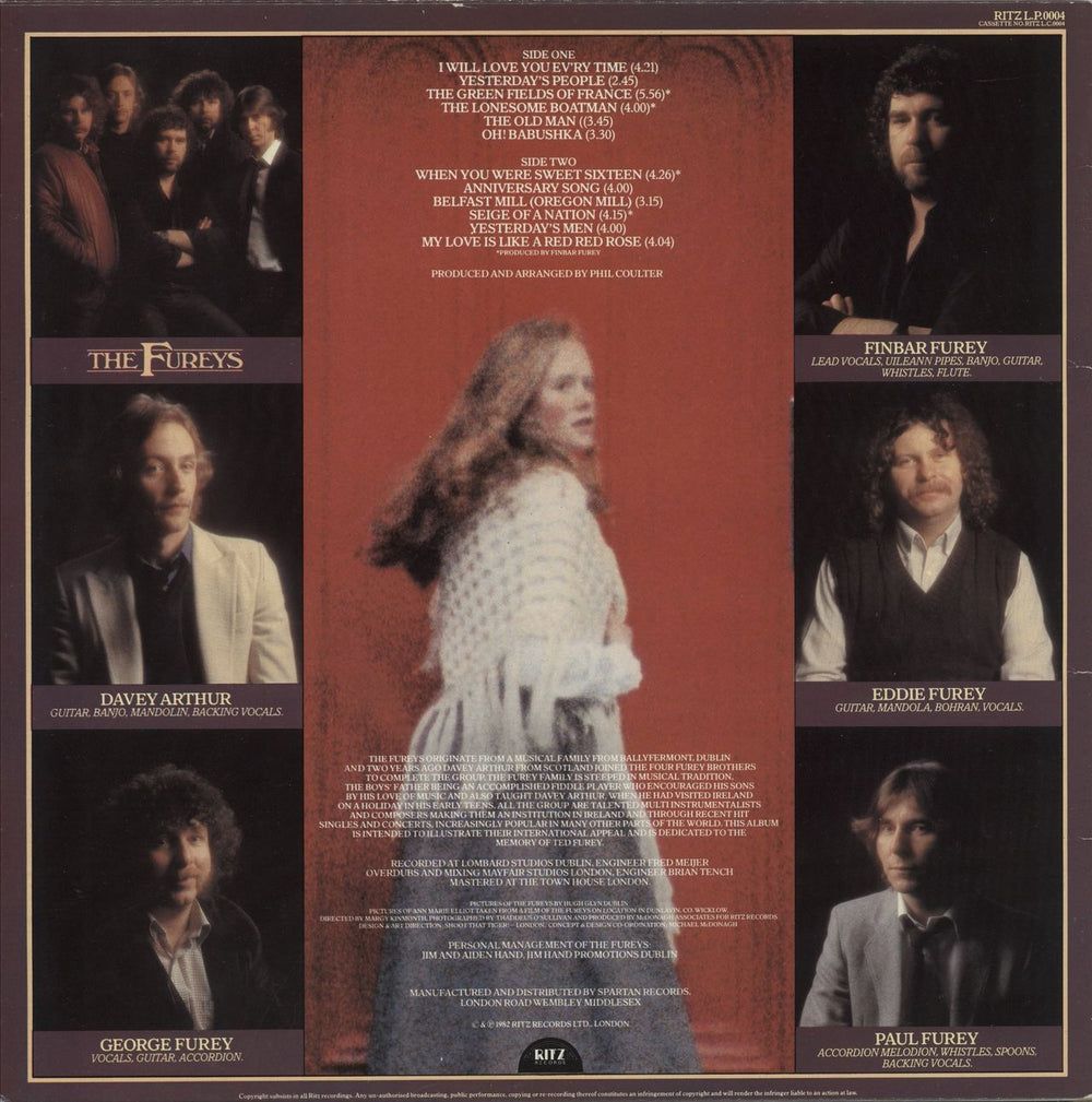 The Fureys And Davey Arthur When You Were Sweet Sixteen UK vinyl LP album (LP record)