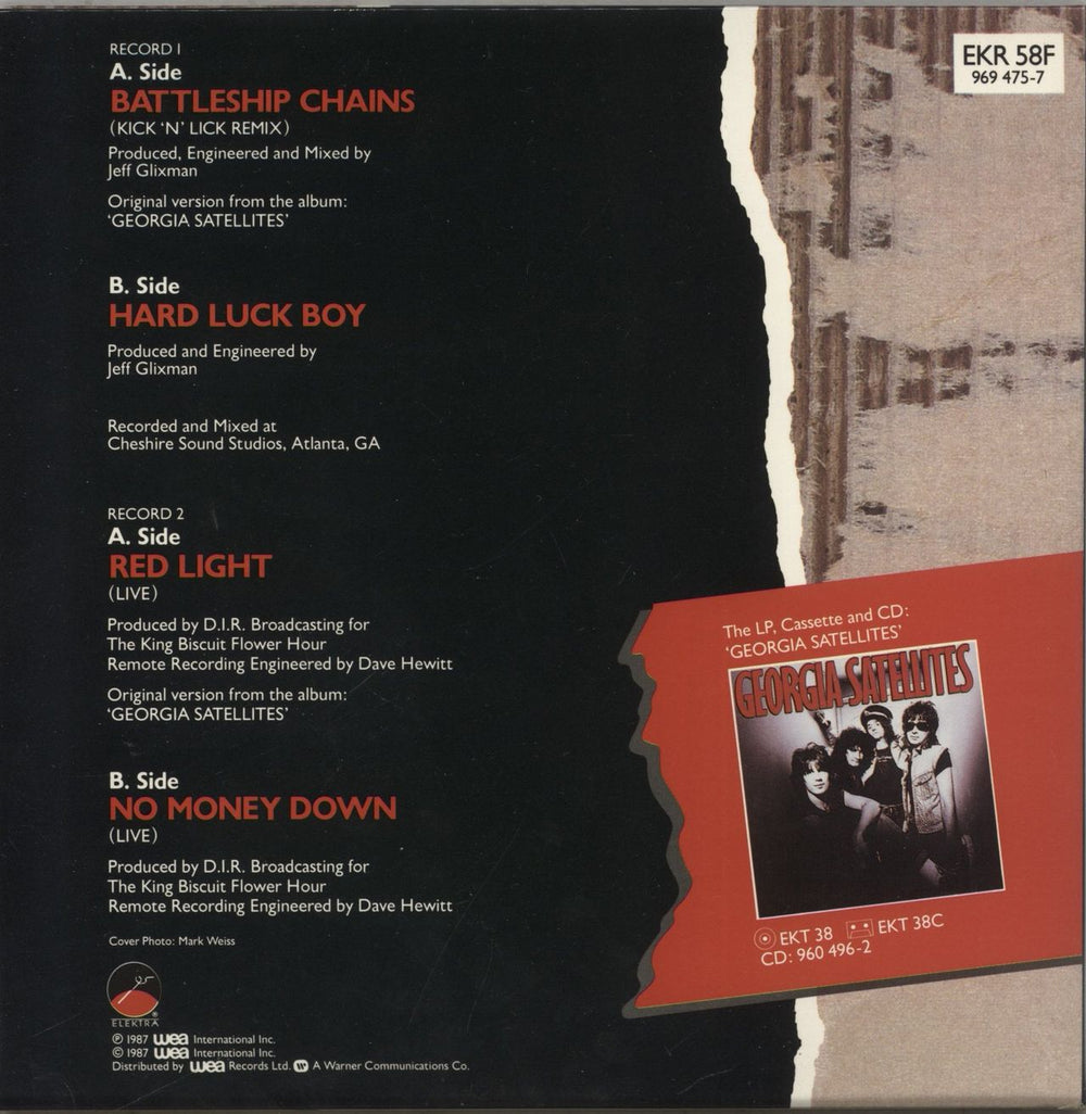 The Georgia Satellites Battleship Chains - Doublepack UK 7" vinyl single (7 inch record / 45)