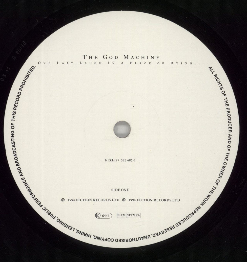 The God Machine One Last Laugh In A Place Of Dying UK vinyl LP album (LP record) TGMLPON311571