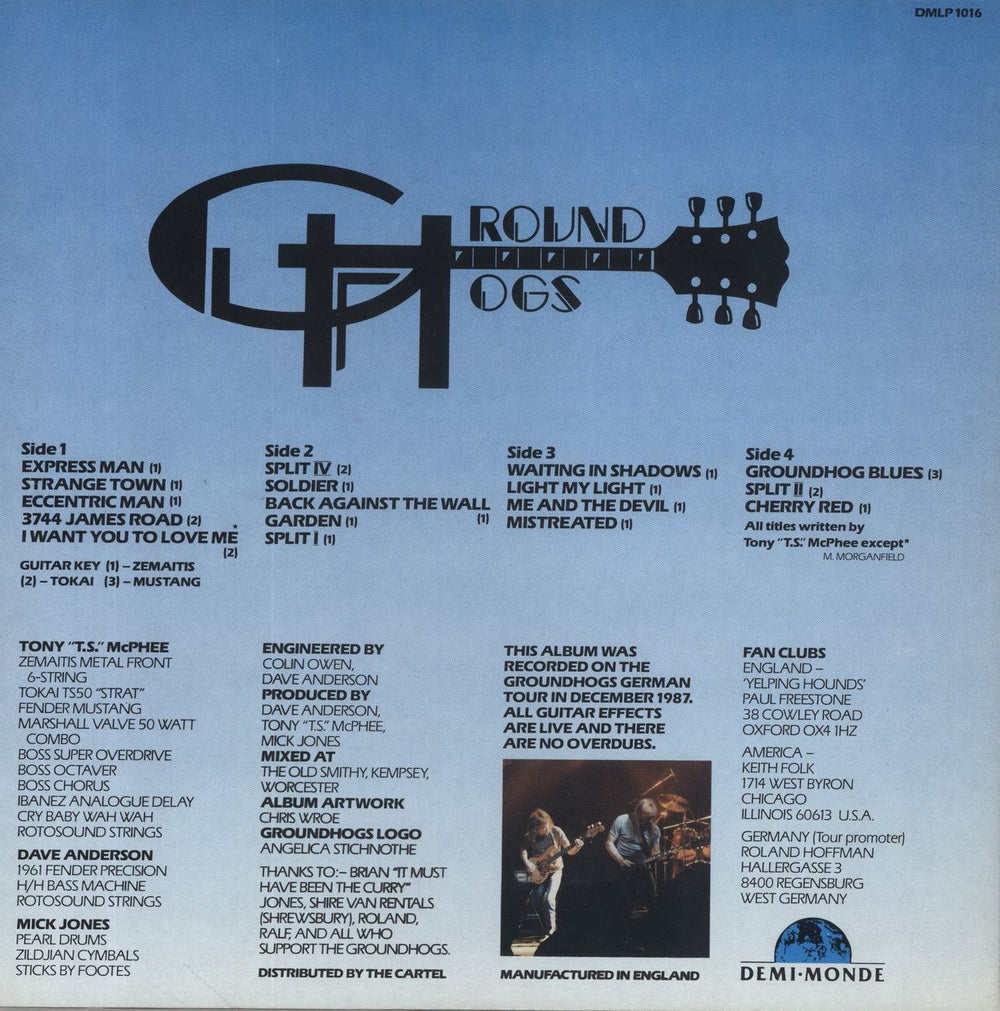 The Groundhogs Hogs On The Road UK 2-LP vinyl record set (Double LP Album) DMLP1016