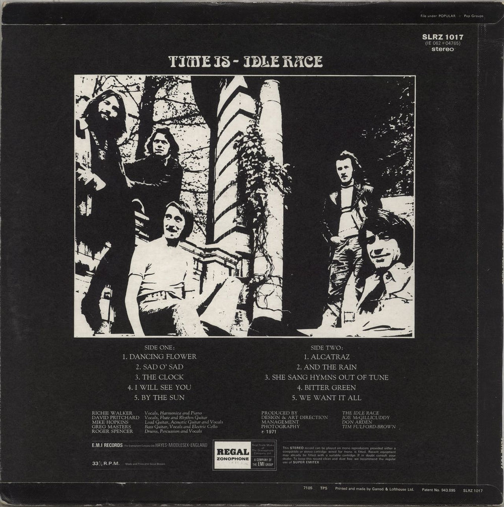 The Idle Race Time Is - VG/EX UK vinyl LP album (LP record)