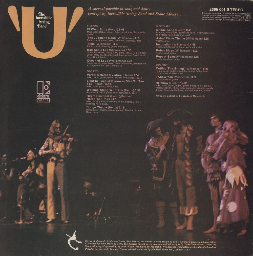 The Incredible String Band U - EX UK 2-LP vinyl record set (Double LP Album)