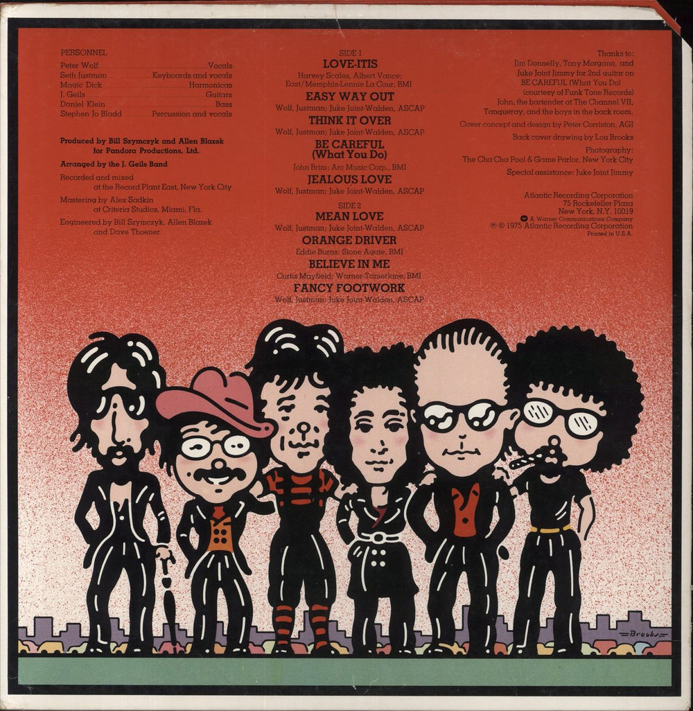 The J. Geils Band Hotline US vinyl LP album (LP record)