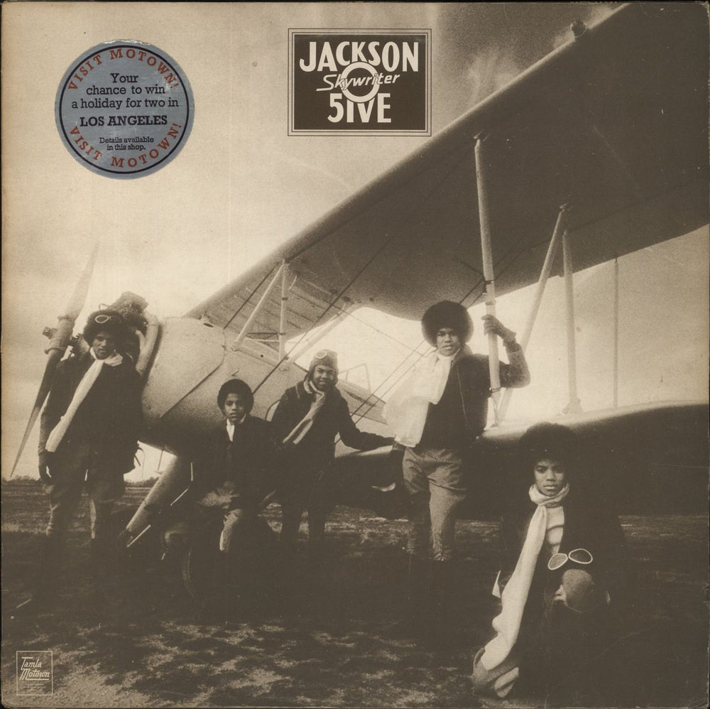 The Jackson Five Skywriter - Sample Stickered UK vinyl LP album (LP record) STML11231